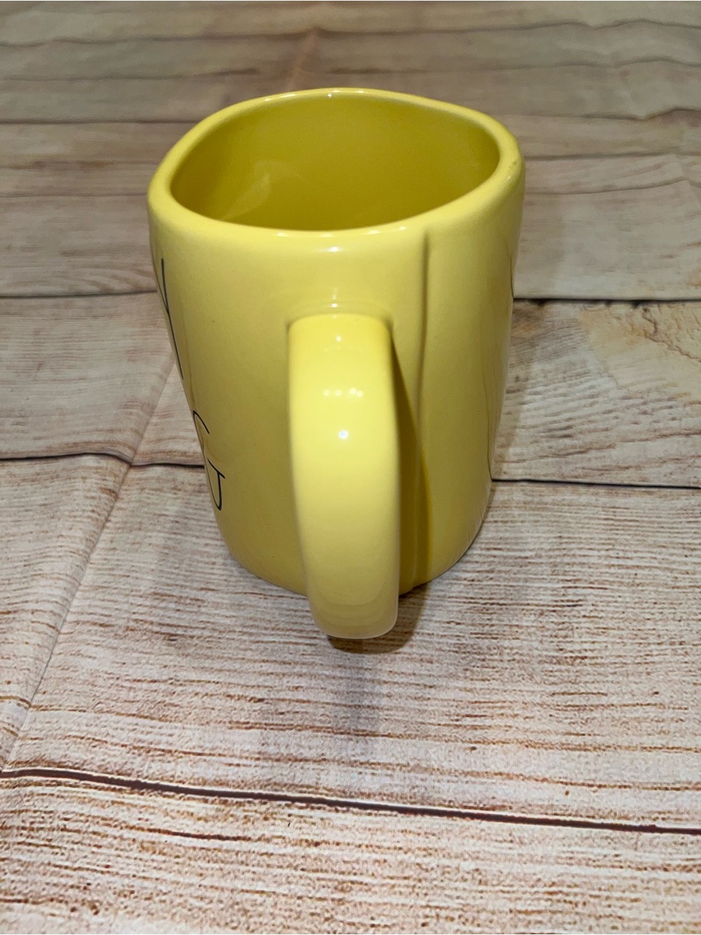 NWT Rae Dunn Yellow "Happy Spring" Ceramic Mug - Picture 4 of 6